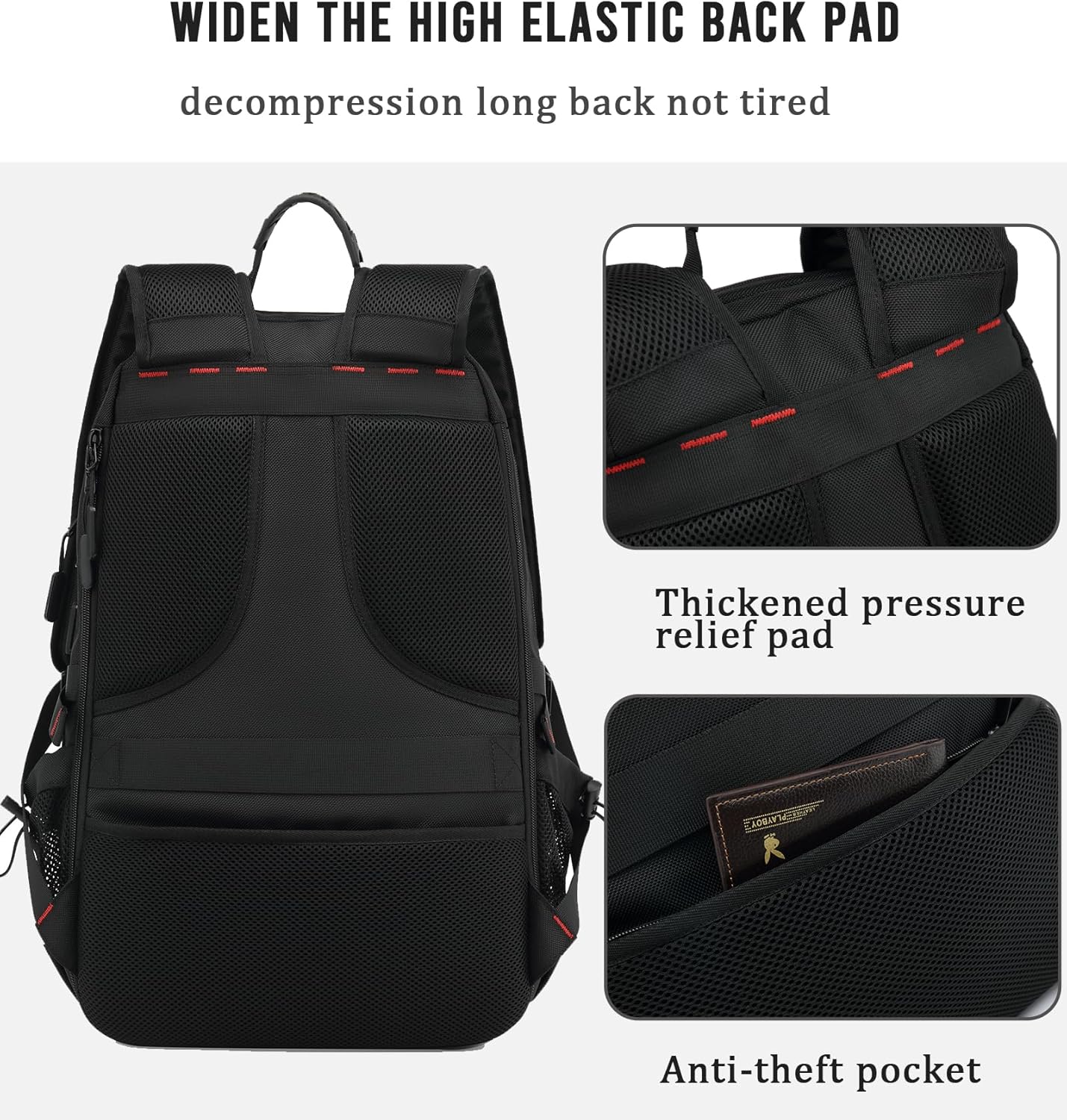 Mochila de Viaje Impermeable de 60L con Puerto USB y Compartimento para Zapatos