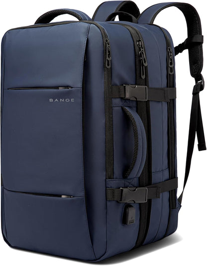 Mochila de viaje impermeable expandible de 26 a 45L con funda para laptop y asa de duffle