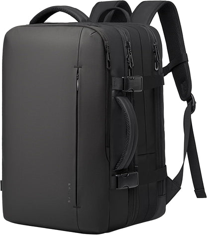 Mochila de viaje impermeable expandible de 26 a 45L con funda para laptop y asa de duffle