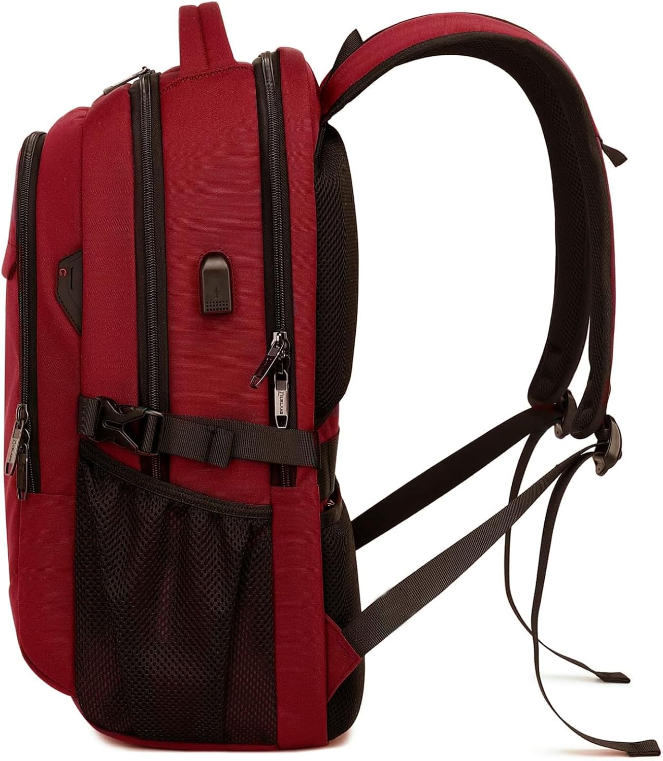 Mochila de Viaje Resistente al Agua para Laptop con Puerto USB y Almacenamiento Organizado