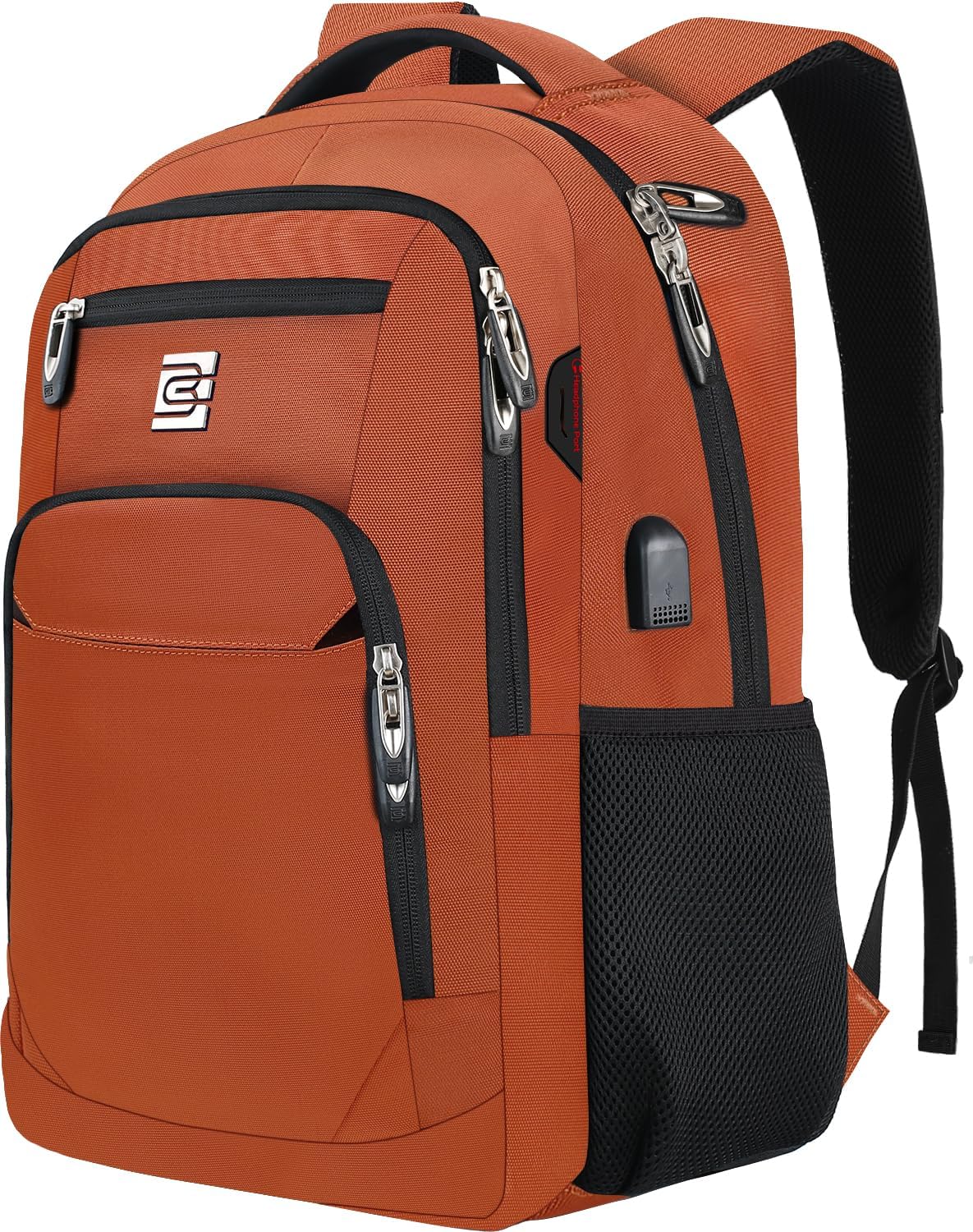 Mochila delgada antirrobo para laptop con puerto de carga USB