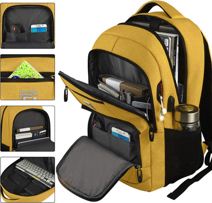 Mochila delgada antirrobo para laptop con puerto de carga USB