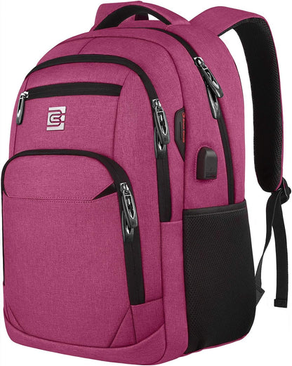 Mochila delgada antirrobo para laptop con puerto de carga USB