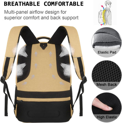 Mochila delgada antirrobo para laptop con puerto de carga USB