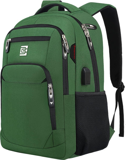 Mochila delgada antirrobo para laptop con puerto de carga USB