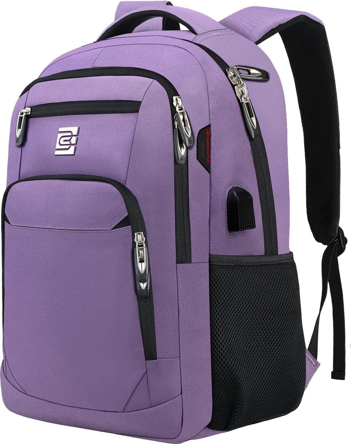 Mochila delgada antirrobo para laptop con puerto de carga USB