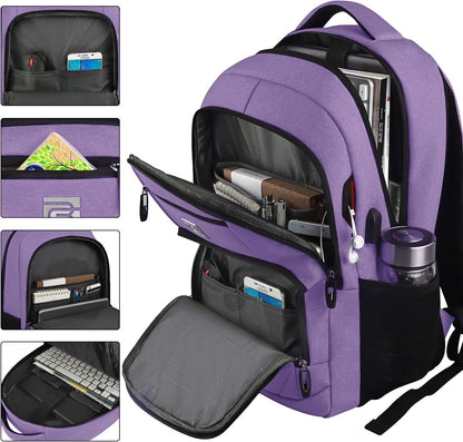 Mochila delgada antirrobo para laptop con puerto de carga USB