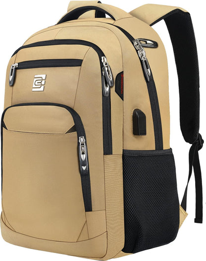 Mochila delgada antirrobo para laptop con puerto de carga USB
