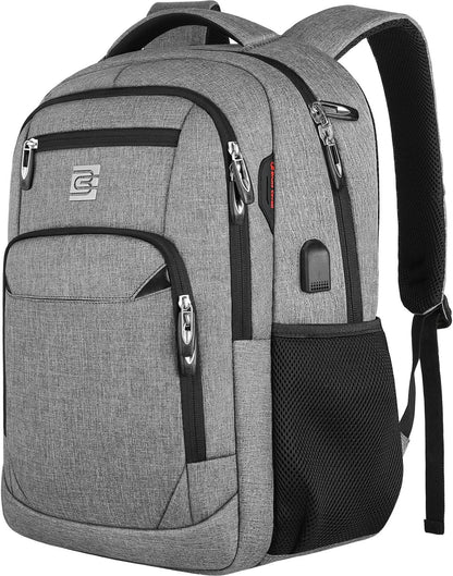 Mochila delgada antirrobo para laptop con puerto de carga USB