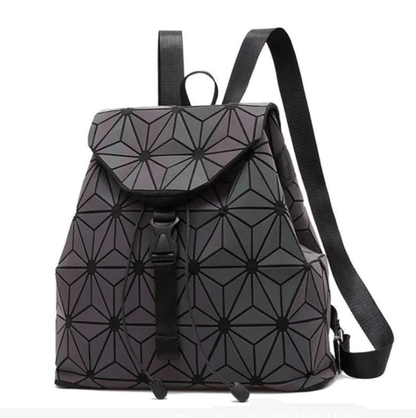 Mochila Geométrica Reflectante que Cambia de Color para Mujeres