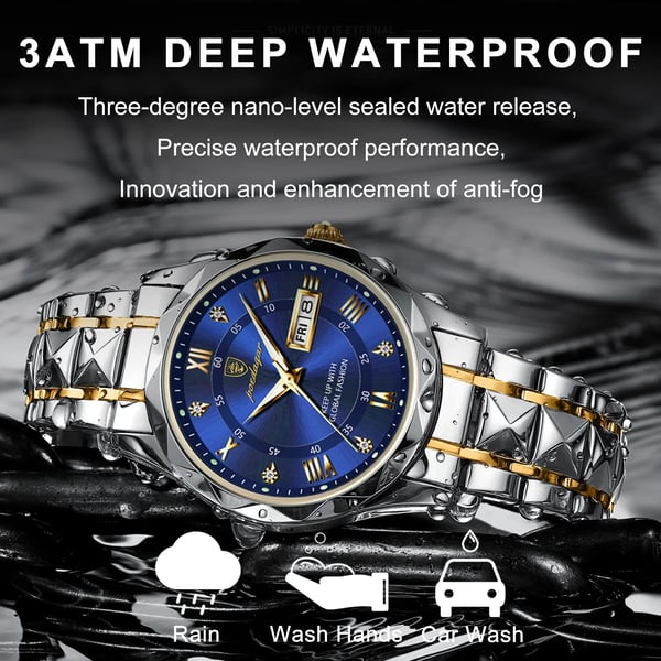 Modelo VierraSol 615 | Reloj de Lujo para Hombre | Movimiento de Cuarzo Japonés MIYOTA | Caja de Acero Inoxidable 316L | Cristal de Vidrio Hardlex | Resistente al Agua 3 ATM | Índices Luminiscentes y Fecha