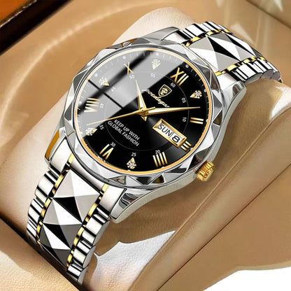 Modelo VierraSol 615 | Reloj de Lujo para Hombre | Movimiento de Cuarzo Japonés MIYOTA | Caja de Acero Inoxidable 316L | Cristal de Vidrio Hardlex | Resistente al Agua 3 ATM | Índices Luminiscentes y Fecha