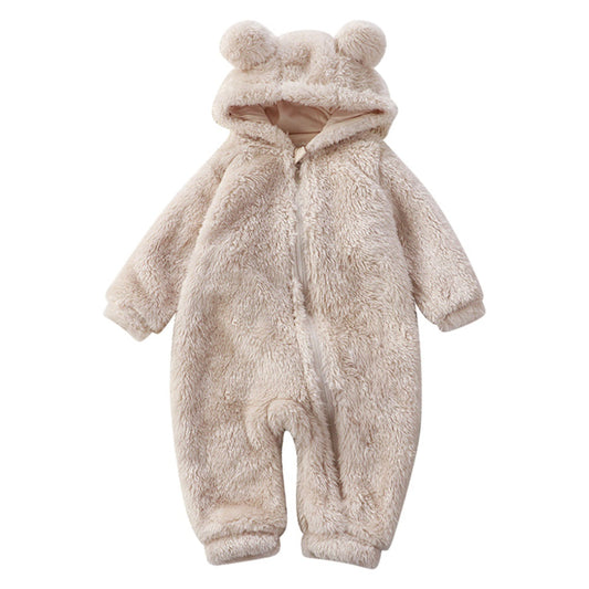 Mono de Invierno para Bebés con Diseño de Oso de Caricatura