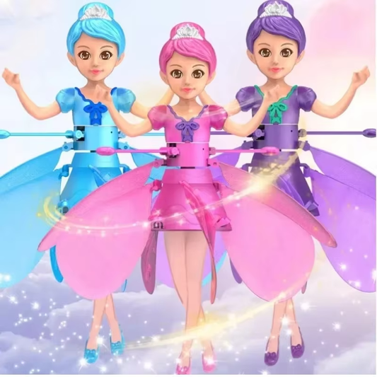 MUÑECA VOLADORA CON LUZ - SIMULACIÓN DE BAILE Y CONTROL POR GESTOS - JUGUETE VOLADOR MÁGICO PARA NIÑOS