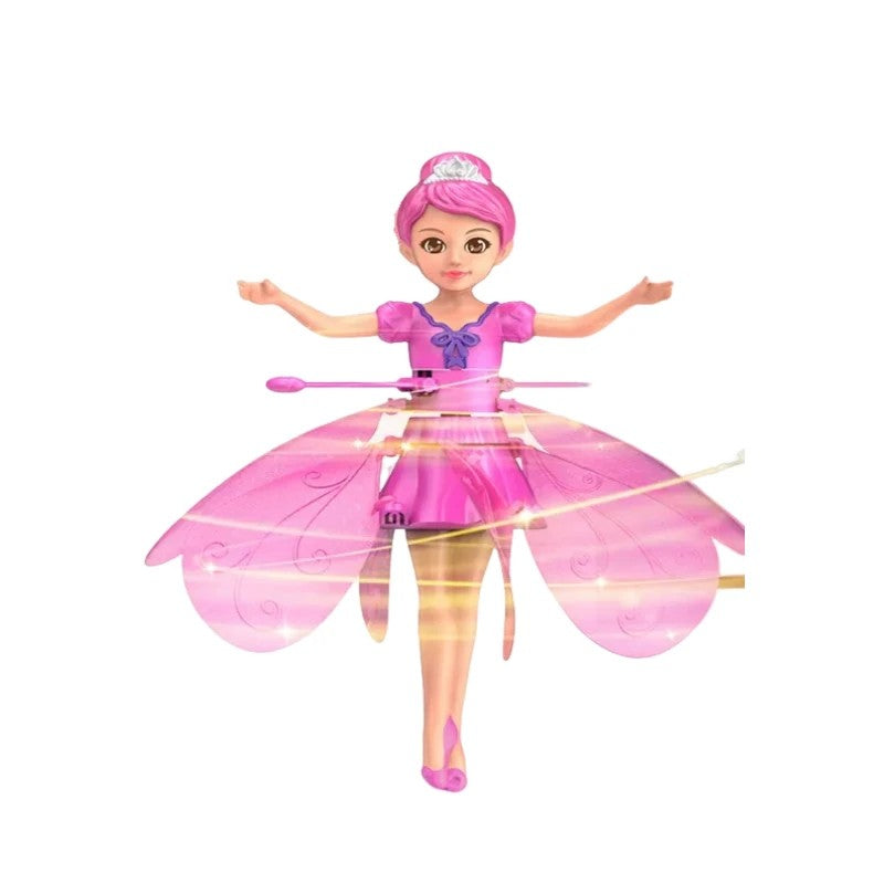MUÑECA VOLADORA CON LUZ - SIMULACIÓN DE BAILE Y CONTROL POR GESTOS - JUGUETE VOLADOR MÁGICO PARA NIÑOS
