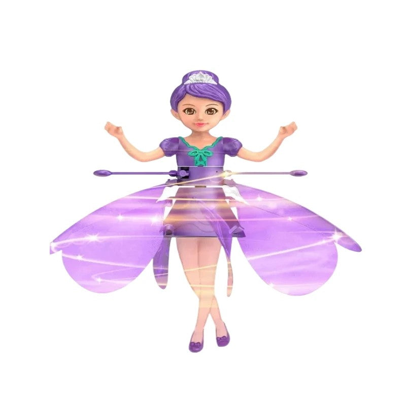 MUÑECA VOLADORA CON LUZ - SIMULACIÓN DE BAILE Y CONTROL POR GESTOS - JUGUETE VOLADOR MÁGICO PARA NIÑOS