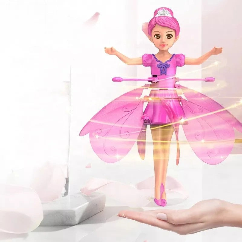 MUÑECA VOLADORA CON LUZ - SIMULACIÓN DE BAILE Y CONTROL POR GESTOS - JUGUETE VOLADOR MÁGICO PARA NIÑOS