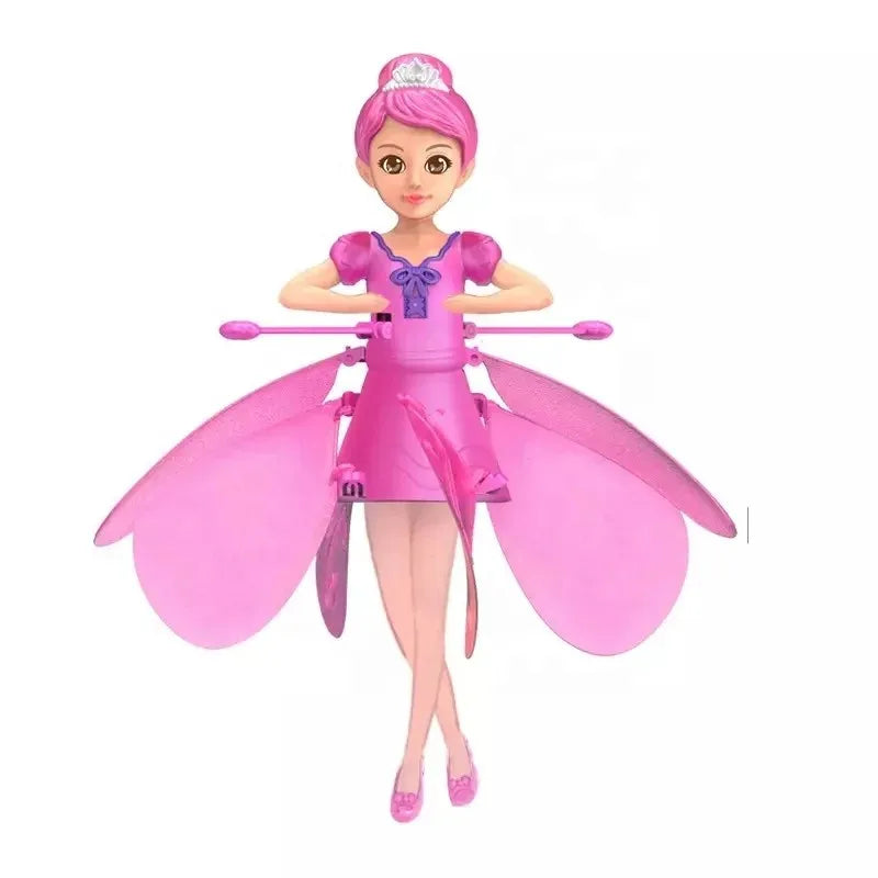 MUÑECA VOLADORA CON LUZ - SIMULACIÓN DE BAILE Y CONTROL POR GESTOS - JUGUETE VOLADOR MÁGICO PARA NIÑOS