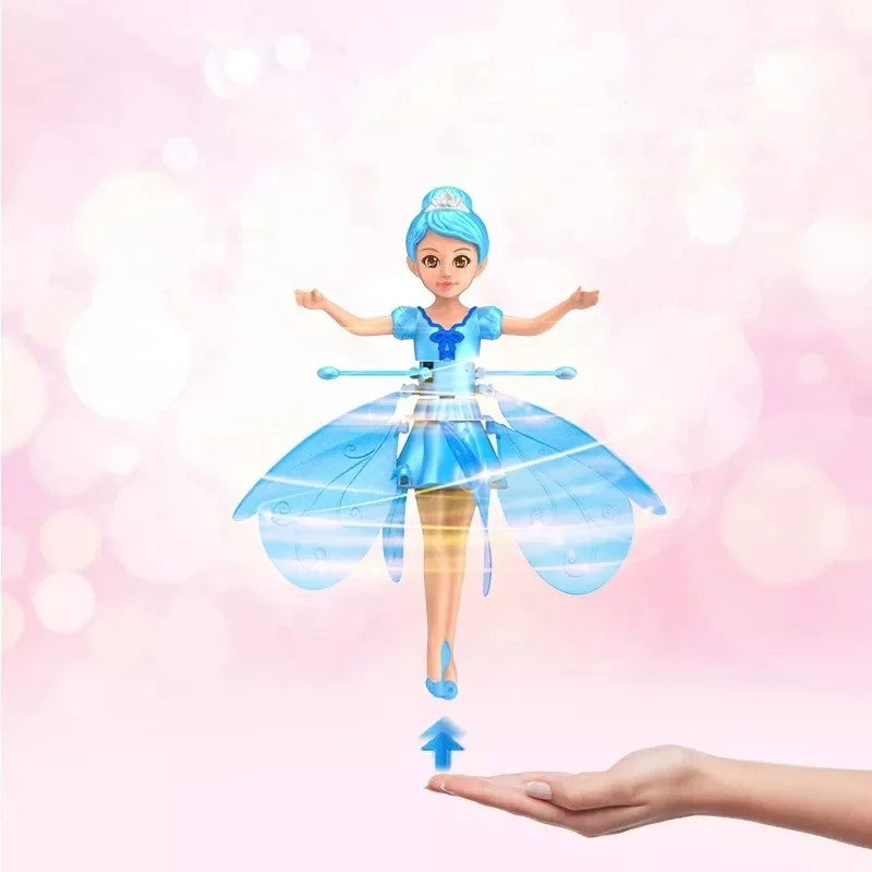 MUÑECA VOLADORA CON LUZ - SIMULACIÓN DE BAILE Y CONTROL POR GESTOS - JUGUETE VOLADOR MÁGICO PARA NIÑOS