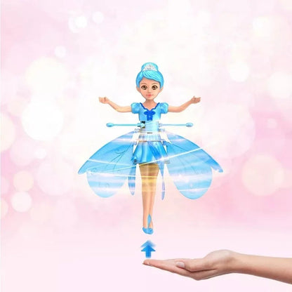 MUÑECA VOLADORA CON LUZ - SIMULACIÓN DE BAILE Y CONTROL POR GESTOS - JUGUETE VOLADOR MÁGICO PARA NIÑOS