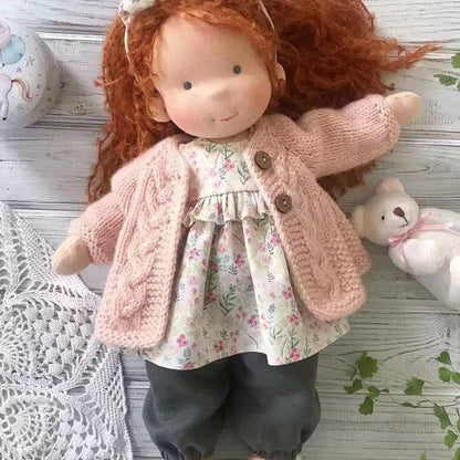 Muñeca Waldorf Hecha a Mano en Tela Suave - Juguete Creativo para Niños