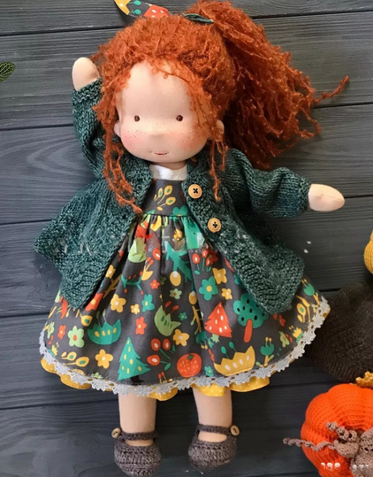 Muñeca Waldorf Hecha a Mano en Tela Suave - Juguete Creativo para Niños