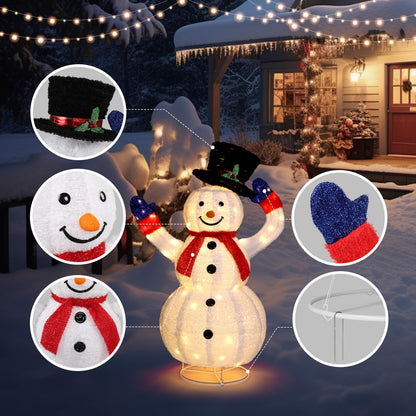 Muñeco de nieve navideño luminoso para exterior
