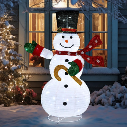 Muñeco de nieve navideño luminoso para exterior