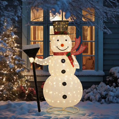 Muñeco de nieve navideño luminoso para exterior