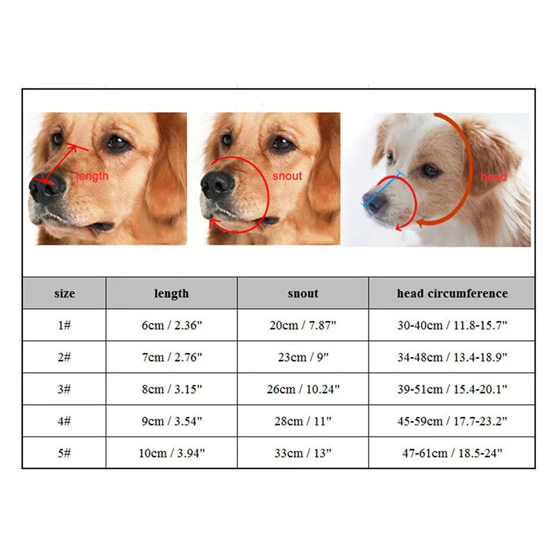 Muzzle Ajustable de Silicona para Perros