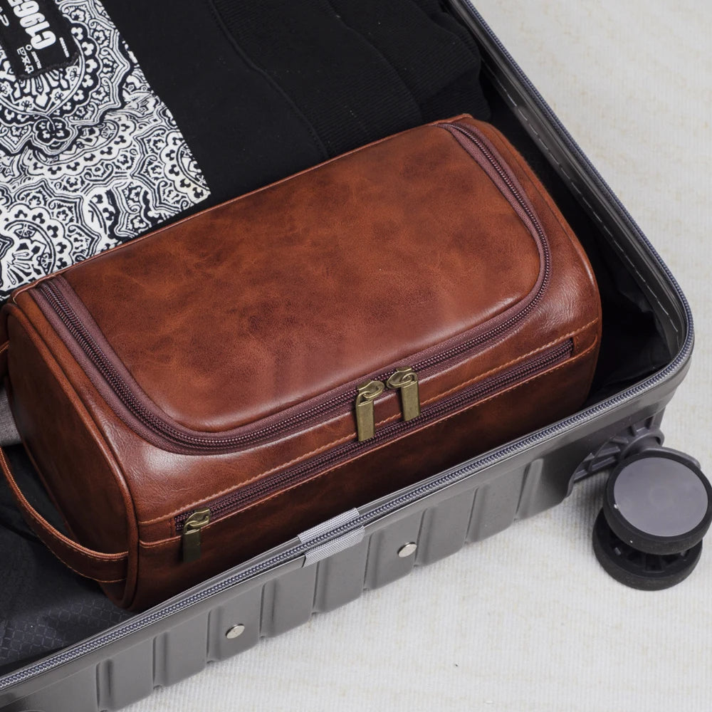 Neceser de Viaje para Hombre Hecho de Cuero PU – Elegante y Funcional