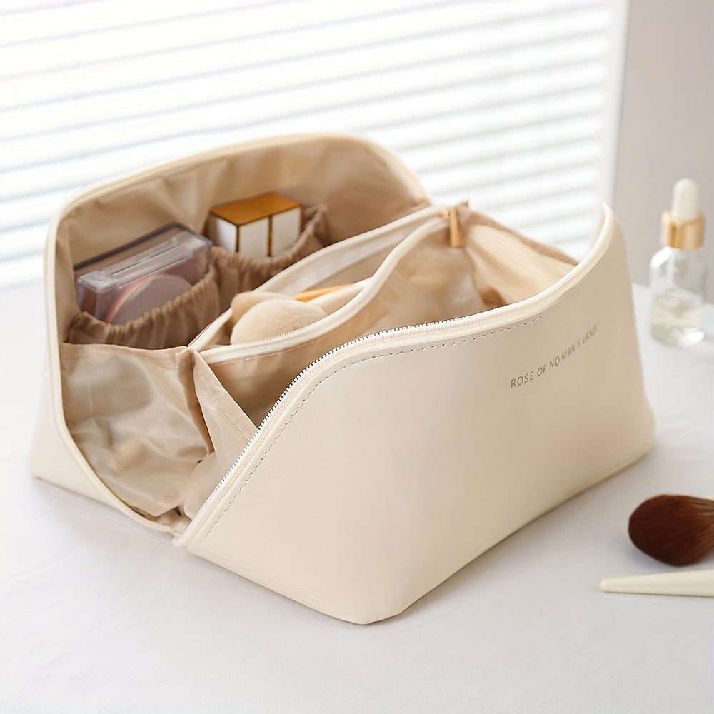 ORGANIZADOR DE MAQUILLAJE CON CREMALLERA – BOLSA DE TOCADOR DE LUJO PARA VIAJES