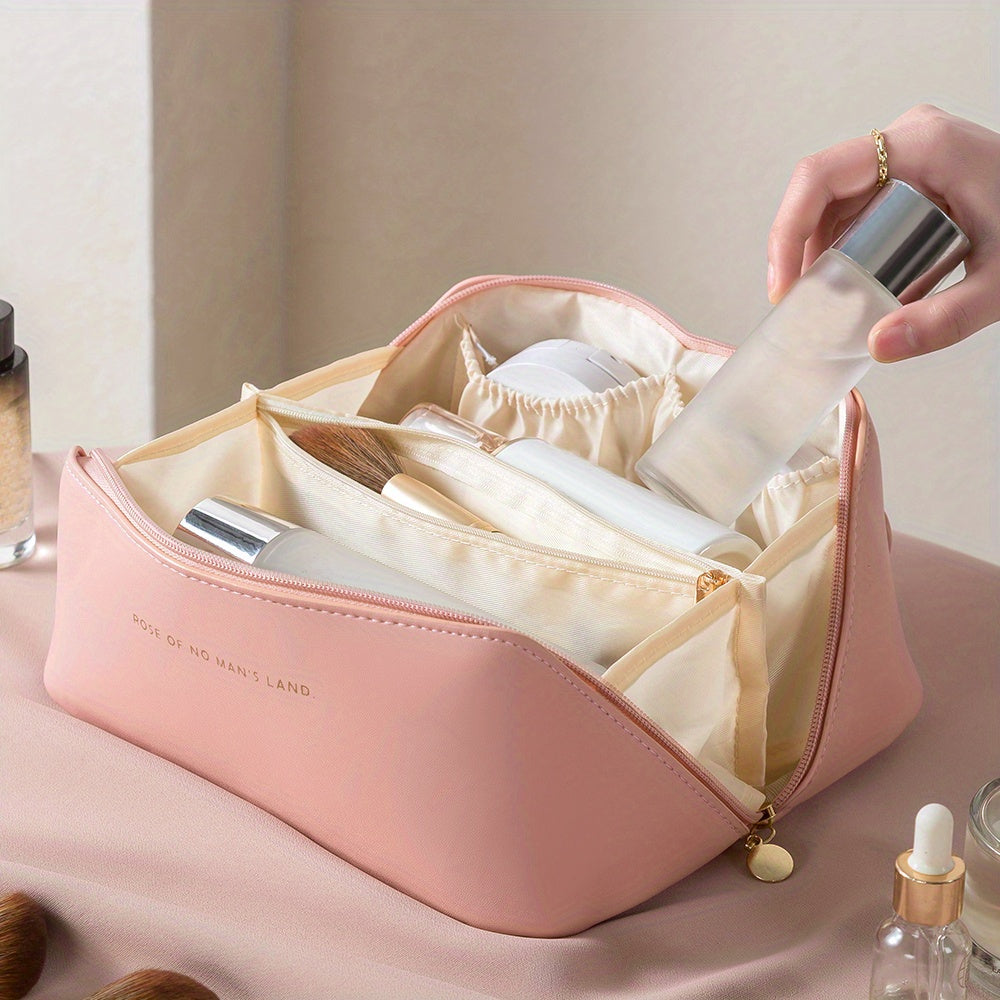 ORGANIZADOR DE MAQUILLAJE CON CREMALLERA – BOLSA DE TOCADOR DE LUJO PARA VIAJES