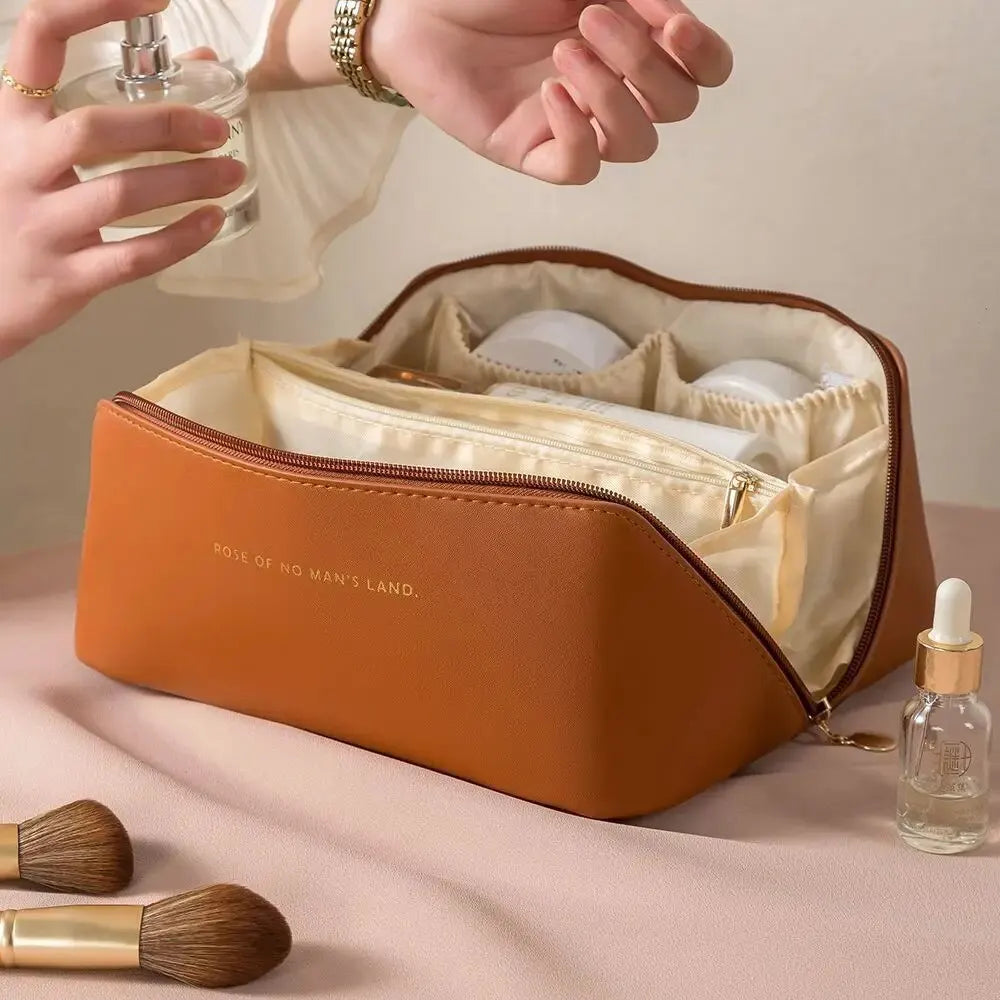 ORGANIZADOR DE MAQUILLAJE CON CREMALLERA – BOLSA DE TOCADOR DE LUJO PARA VIAJES