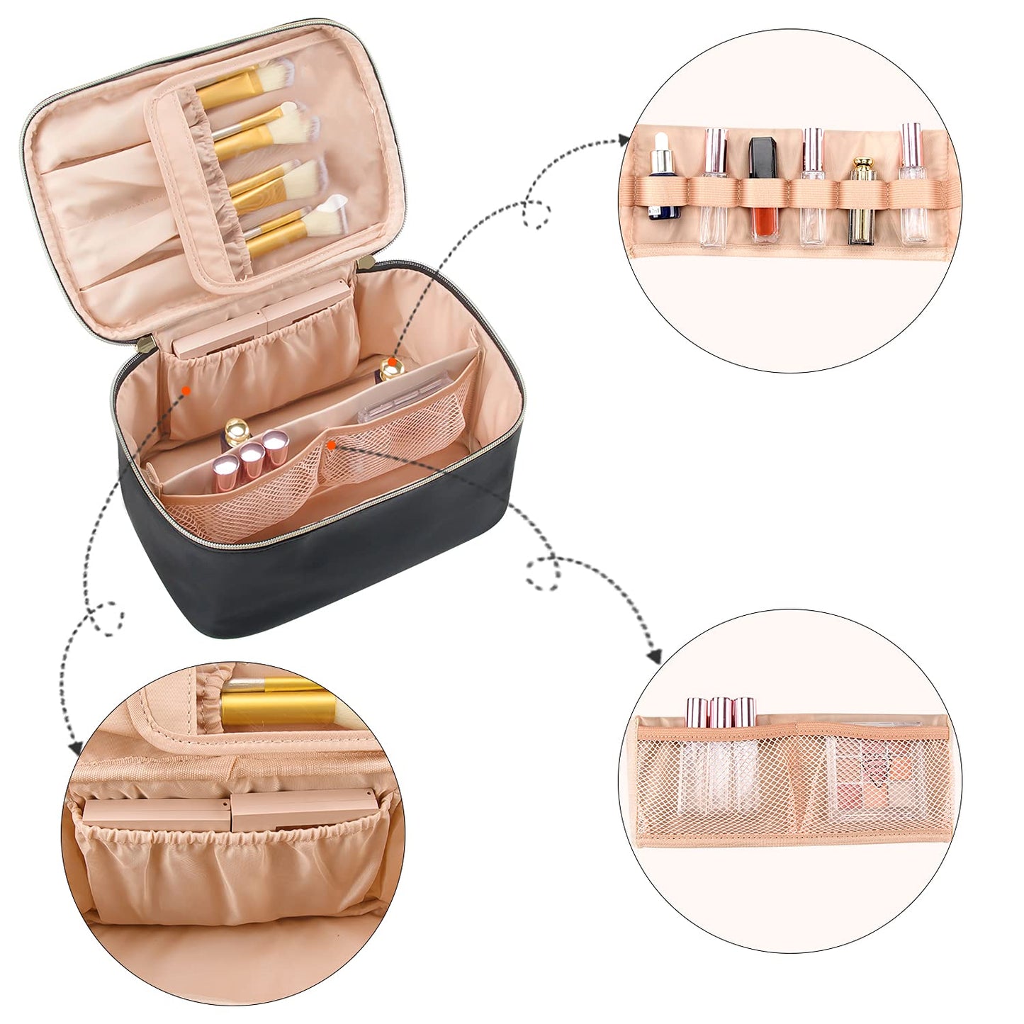 Organizador de Maquillaje Portátil con Divisores