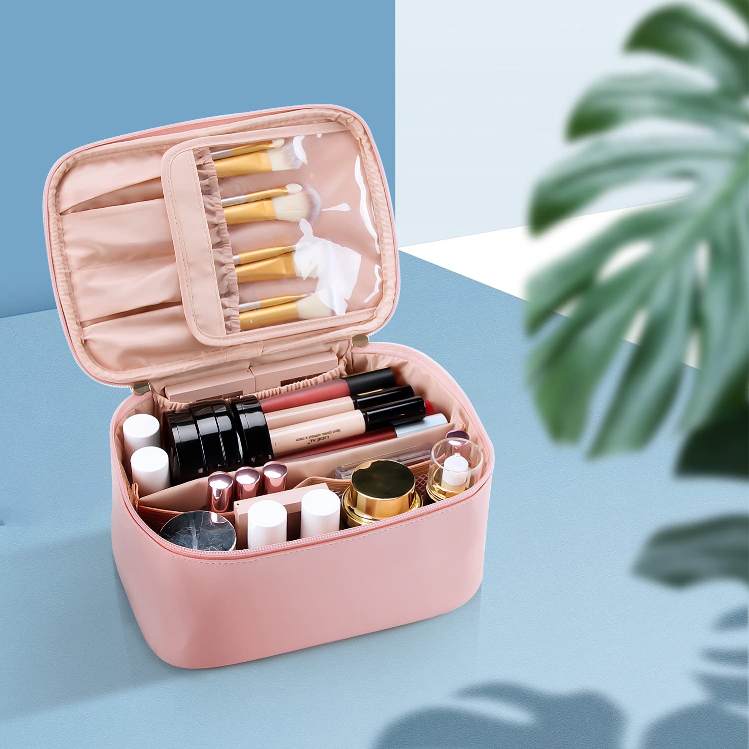 Organizador de Maquillaje Portátil con Divisores
