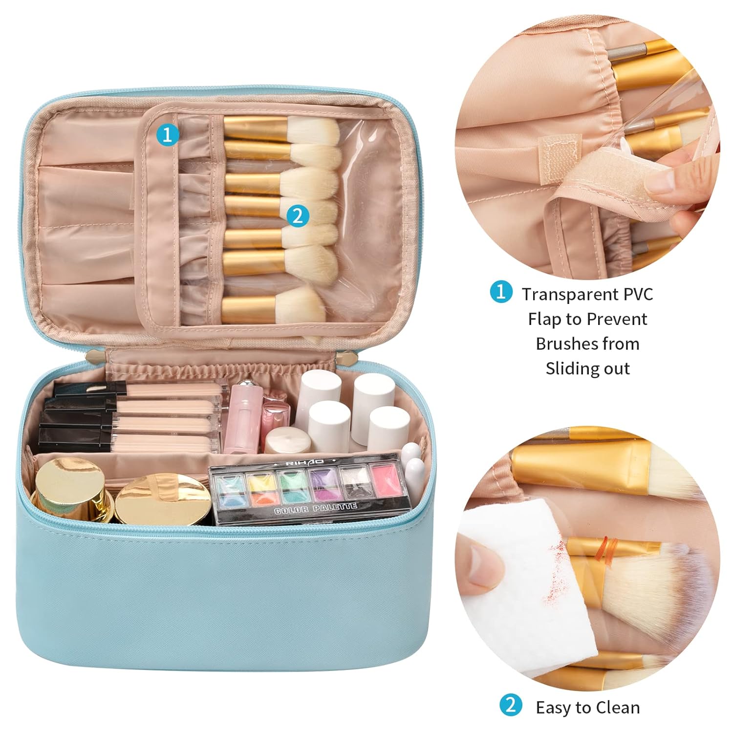 Organizador de Maquillaje Portátil con Divisores