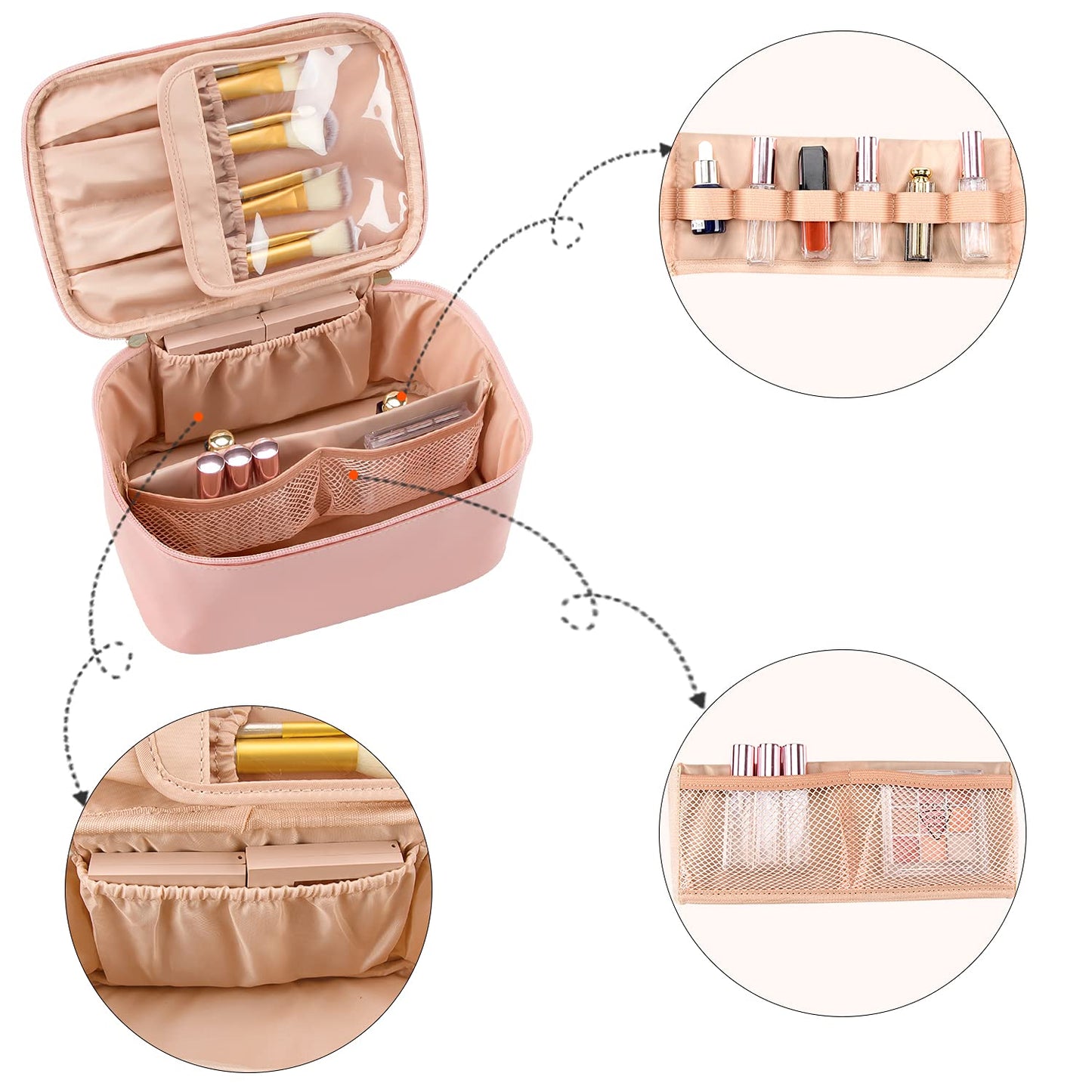 Organizador de Maquillaje Portátil con Divisores