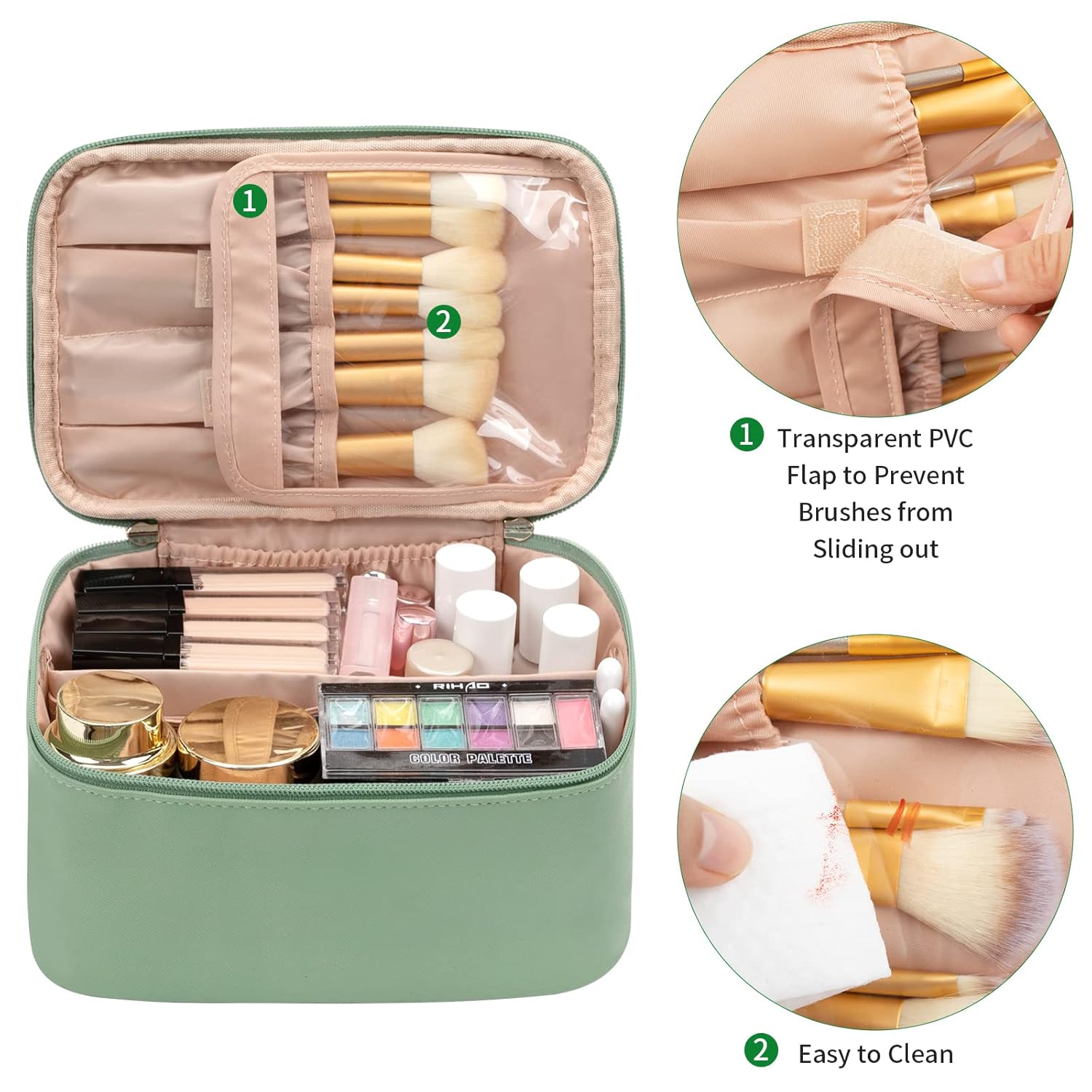 Organizador de Maquillaje Portátil con Divisores