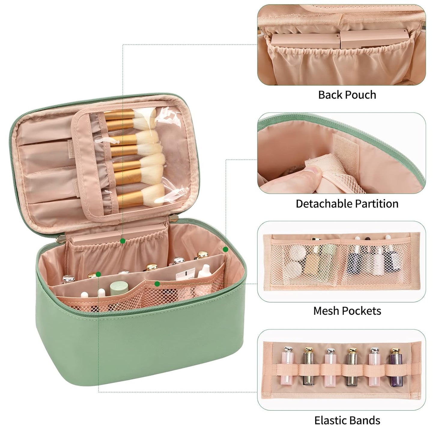 Organizador de Maquillaje Portátil con Divisores
