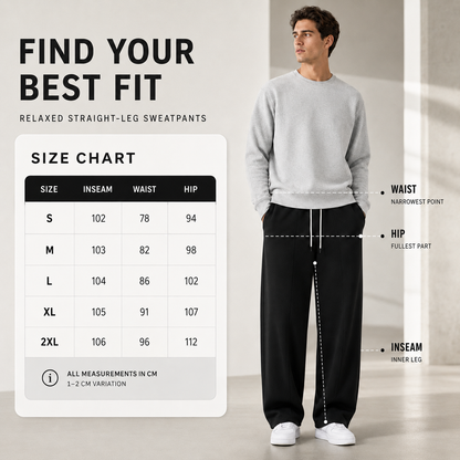 Pantalón de chándal holgado y largo