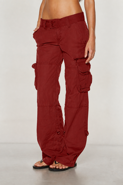 Pantalones cargo de pernera ancha estilo vintage