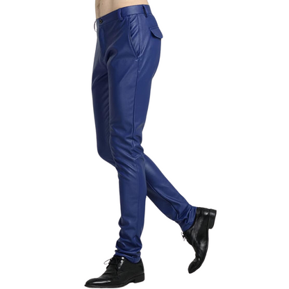 Pantalones de Cuero Sintético Ajustados para Hombre - Victor