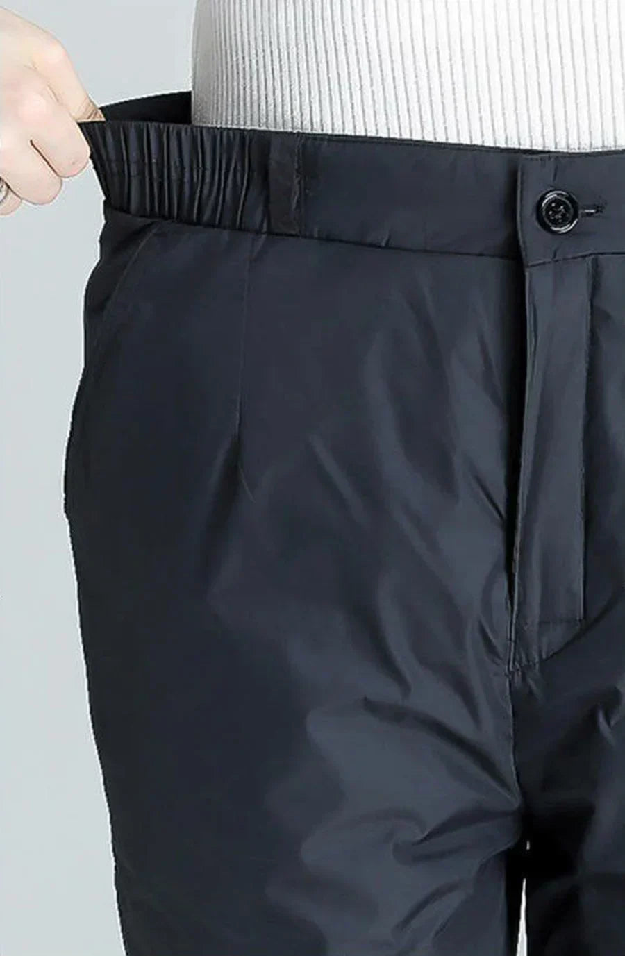 Pantalones de invierno de corte recto en tallas grandes