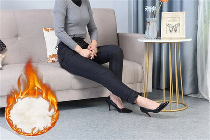 Pantalones de invierno de corte recto en tallas grandes