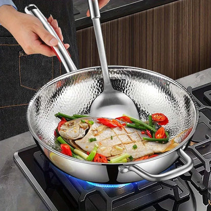 PANVION – Wok de Titanio Premium con Fondo Redondo para Cocinas de Inducción y Salteado Sin Esfuerzo