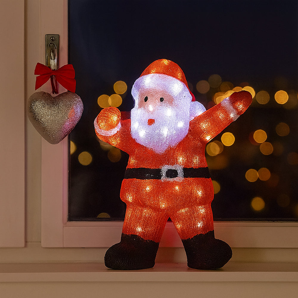 Papá Noel de 55 cm de altura con luces LED