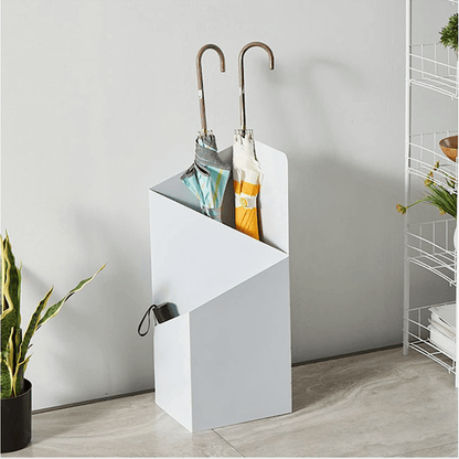 Paragüero metálico de estilo nórdico con diseño moderno y elegante