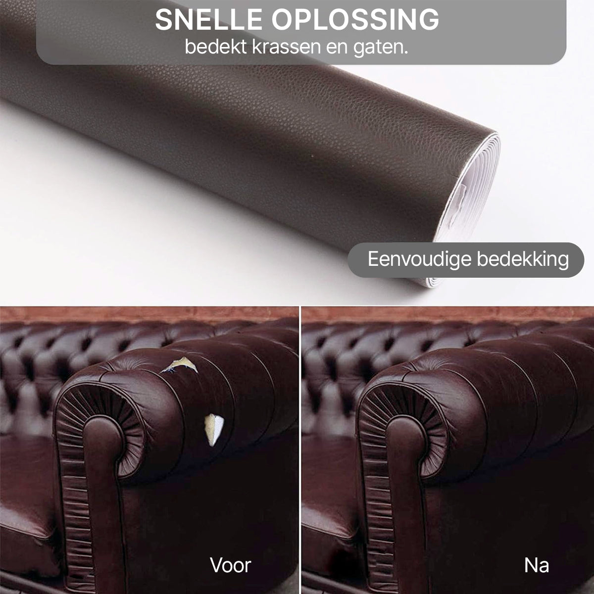 Parche de Reparación de Cuero PU Autoadhesivo - Impermeable y Fuerte