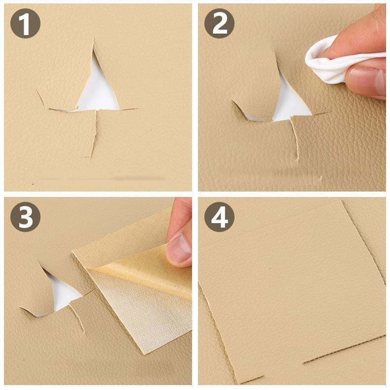 Parche de Reparación de Cuero PU Autoadhesivo - Impermeable y Fuerte